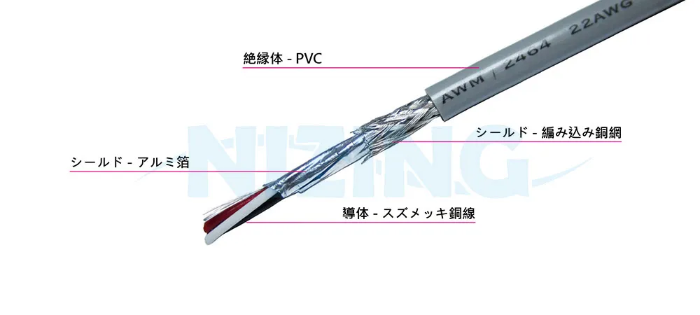 UL2464はEIA RS232に準拠しており、放送機器、音響機器、その他のコンピュータ機器に適しています。