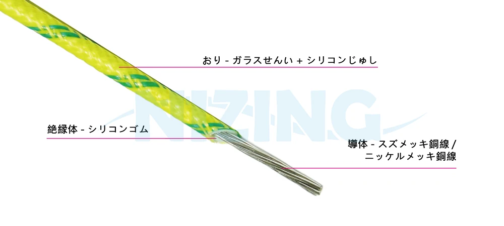 UL3122 は、家庭用電器、照明機器、産業機器、電熱製品、原料溶解炉など、高温環境での配線に適しています。