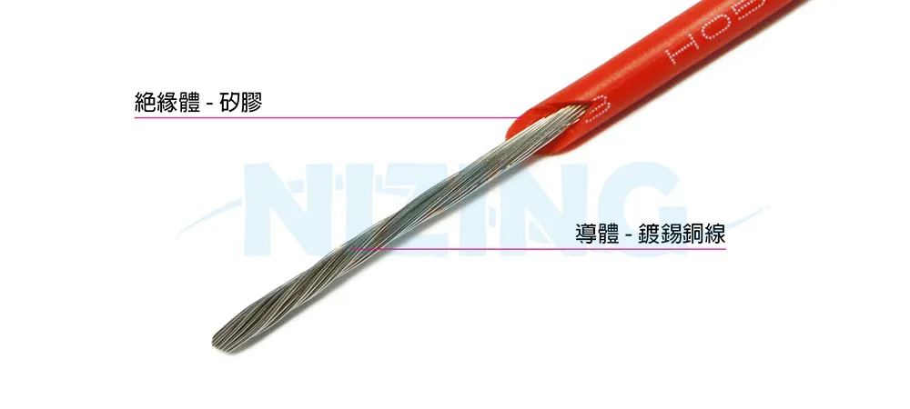 VDE-H05S-K 矽膠線適用於各種家用電器、照明燈具、工業機器、電熱製品、原料熔爐等高溫場所之配線。