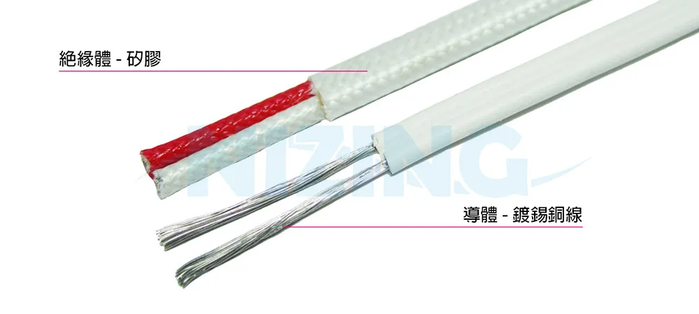 VDE-REG-NR-103874並排矽膠線適用於各種家用電器、照明燈具、工業機器、電熱製品、原料熔爐、機械手臂，AI Data Center, EV電動車、醫療設備、精密電子儀器 、5G、高速通訊設備等高溫或精密環保場所之配線。