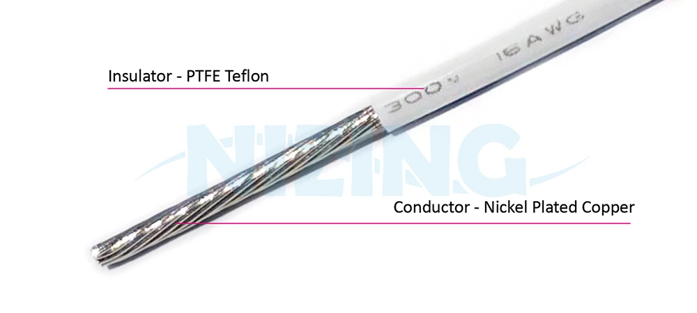 UL10344 PTFE Teflon Wire is suitable for wiring in various high-temperature or precision eco-friendly environments, including household appliances, lighting fixtures, industrial machinery, electric heating products, raw material furnaces, energy storage systems, optical communication, AI robots, silicon photonics communication, marine vessels, aerospace, military applications, and automation equipment.