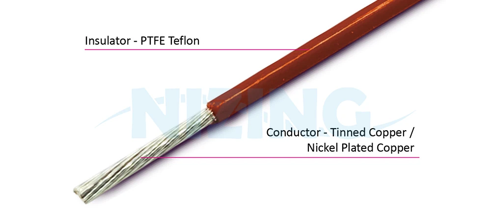 UL10581 PTFE Teflon Wire is suitable for wiring in various high-temperature or precision eco-friendly environments, including household appliances, lighting fixtures, industrial machinery, electric heating products, raw material furnaces, energy storage systems, optical communication, AI robots, silicon photonics communication, marine vessels, aerospace, military applications, and automation equipment.