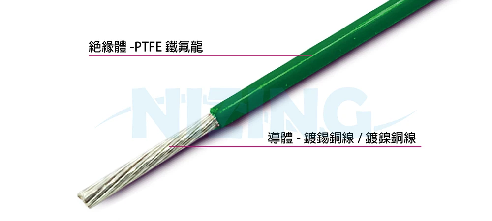 UL1584 PTFE鐵氟龍線適用於各種家用電器、照明燈具、工業機器、電熱製品、原料熔爐、儲能系統、光通訊、AI機器人、矽光子通訊，船舶、航太、軍工、自動化設備等高溫或精密環保場所之配線。