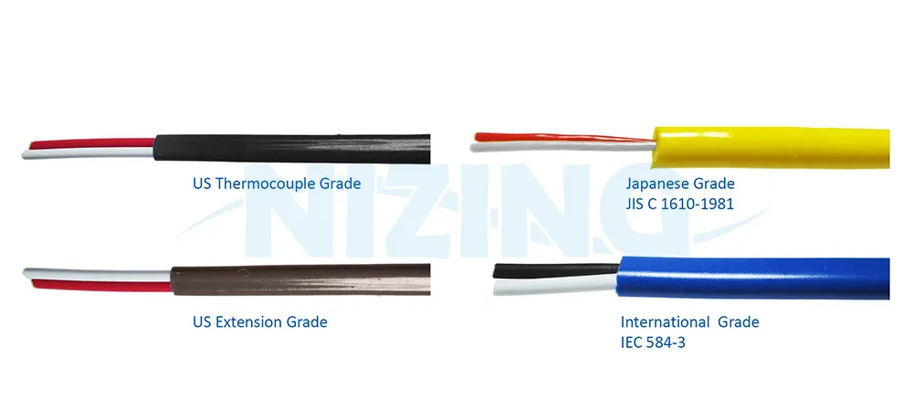 J-Type is suitable to use between temperature -210°C and +350°C. It has great EMF, and ranks 2nd amongst all thermocouple types (only E-Type has better EMF).
J-Type's disadvantage is that it uses Fe as its positive conductor, which can get rusty in high humidity environment.
Passed UL VW-1 Vertical fire test and multiple IEC tests, proven to be low smoke density, halogen free, and flame retardant.