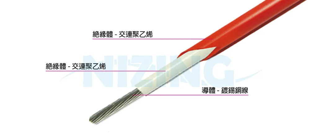 UL3688 雙層交連照射線適用於各種家用電器、照明燈具、工業機器、電熱製品、原料熔爐等高溫場所之配線。